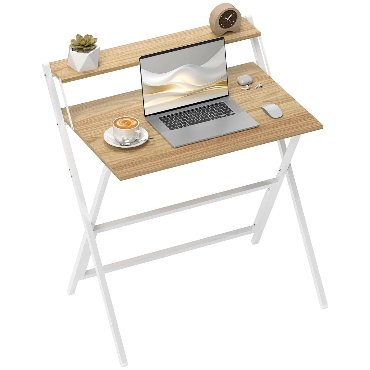 HOMCOM HOMCOM Folding Desk 81.5cm MonitorShelf Office - Desk