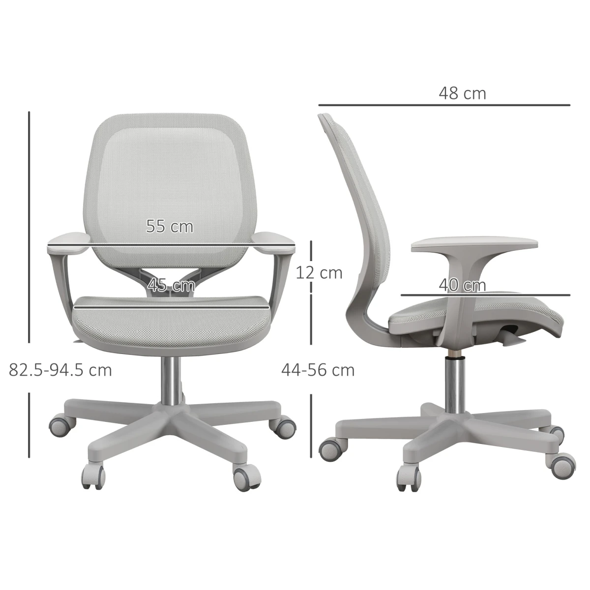 Vinsetto Vinsetto Office Chair Mesh Ergonomic 360 Swivel for Work - Office Chair