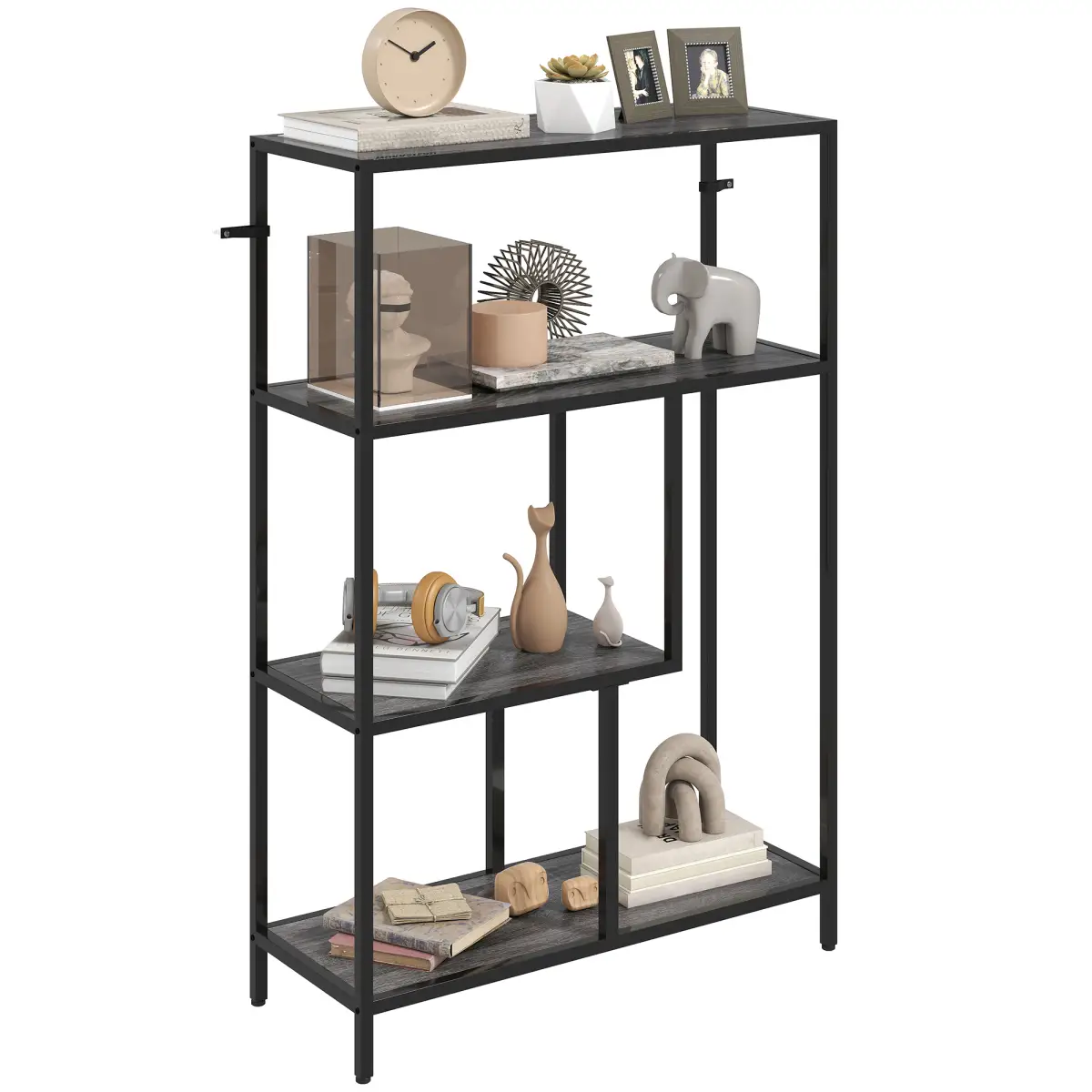 HOMCOM HOMCOM Industrial Bookshelf Bookcase w/ Open Shelves for Study - Bookcase