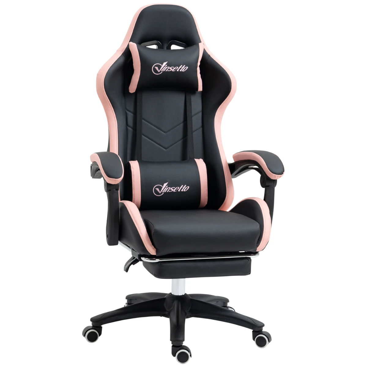 Vinsetto Vinsetto Racing Style Gaming Chair 45.5 to 53.5 cm Height Adjustment 135 Degree Recline Footrest for Gamers - Office Chair
