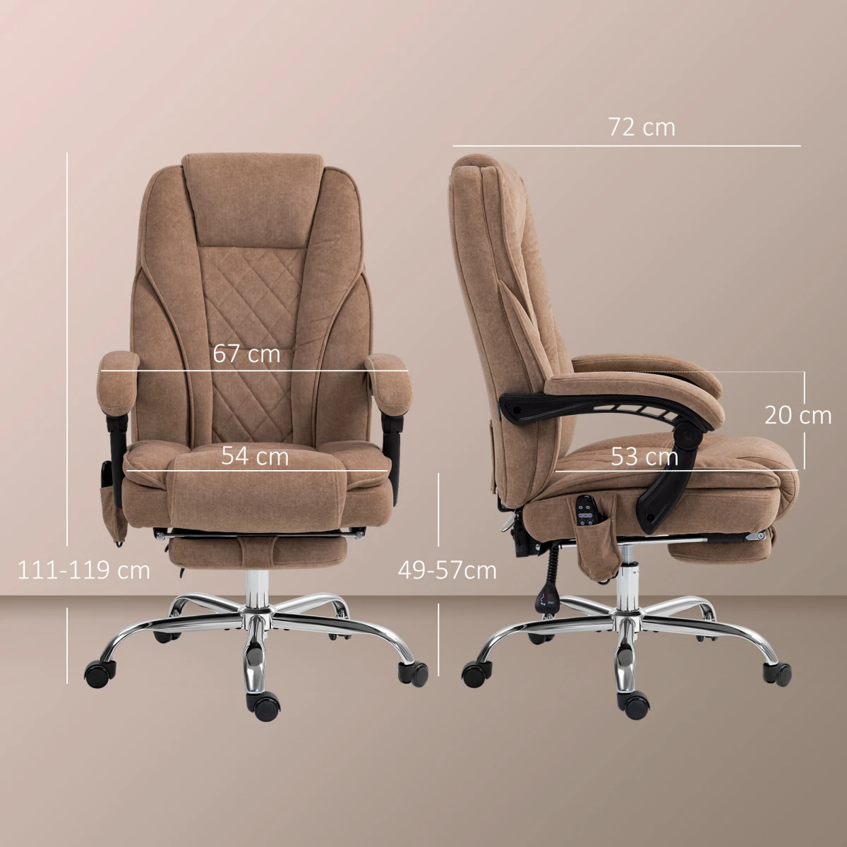 Vinsetto Massage Office Chair Six Point Massage For Desk by Vinsetto