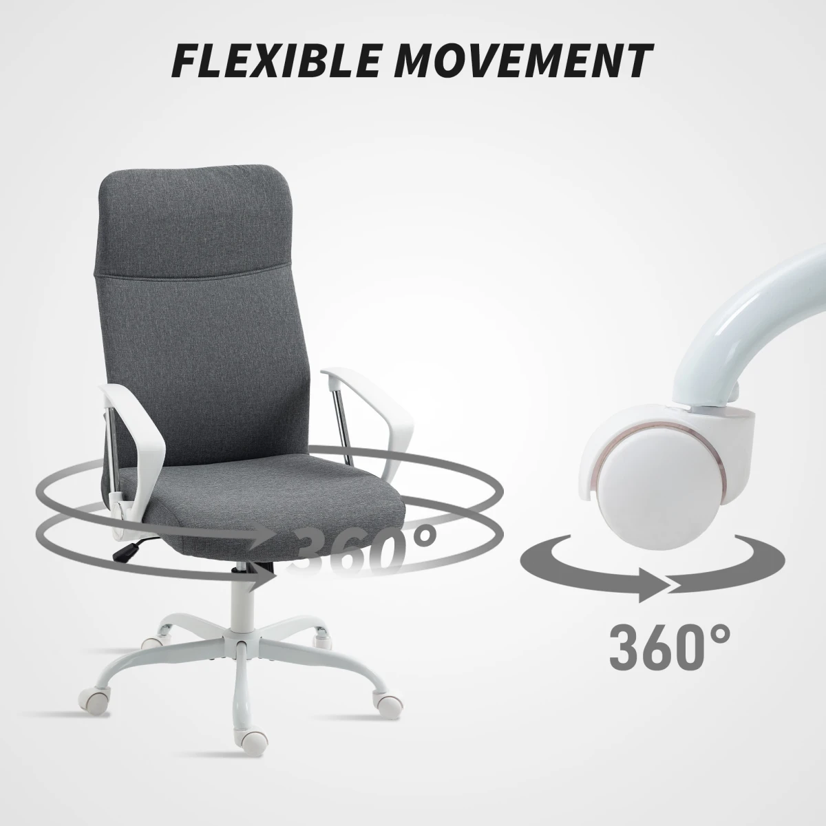 HOMCOM High Back Office Chair Adjustable Tilt For Home by HOMCOM