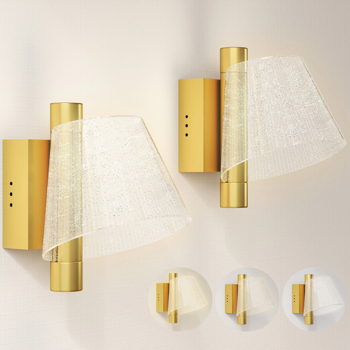 HOMCOM Wall Lamp Duo Starry Light 3Color Homes by HOMCOM