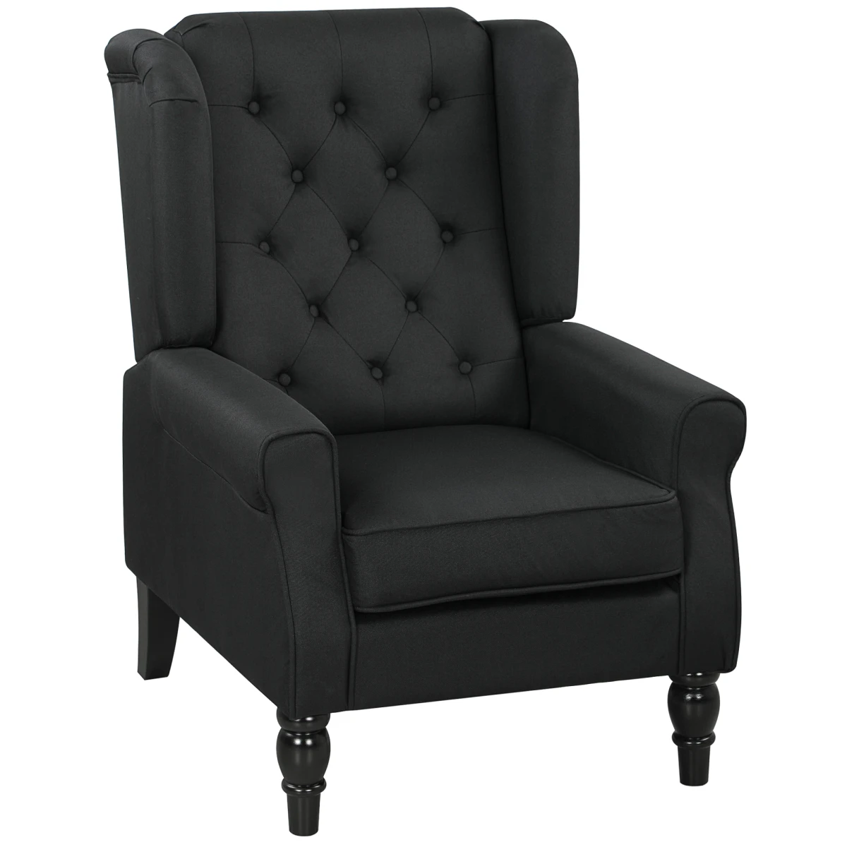 HOMCOM HOMCOM Wingback Accent Chair Tufted Retro Upholstery - Accent Chair
