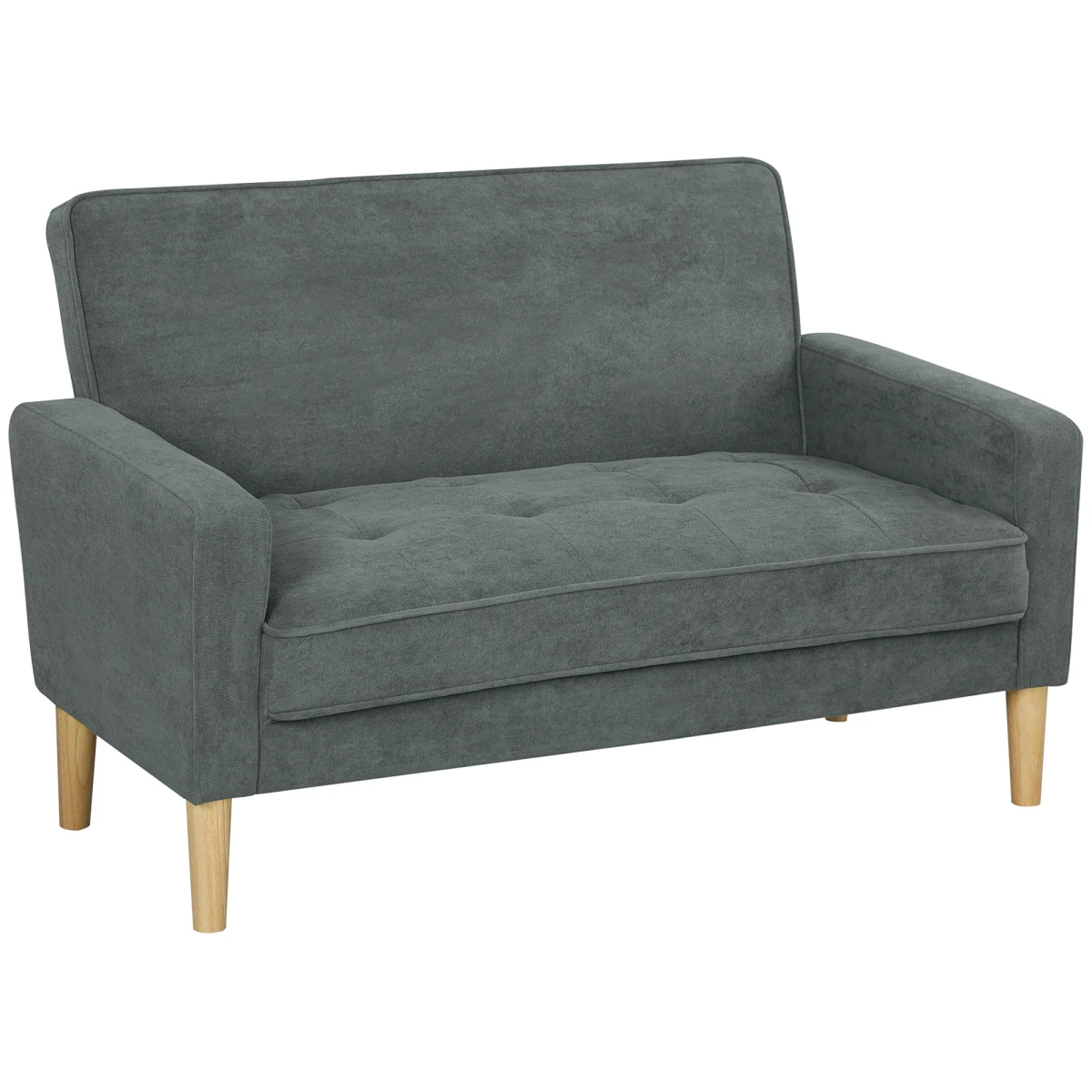 HOMCOM 2 Seater Sofa Compact Velvet Tufted For Small Spaces by HOMCOM