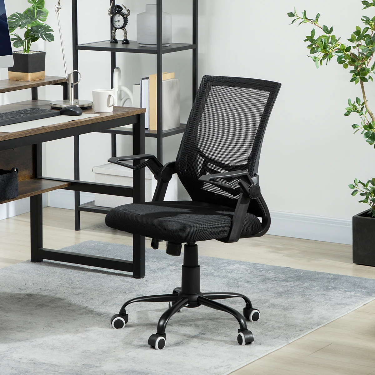 Vinsetto Mesh Swivel Office Chair Ergonomic Lumbar Support by Vinsetto