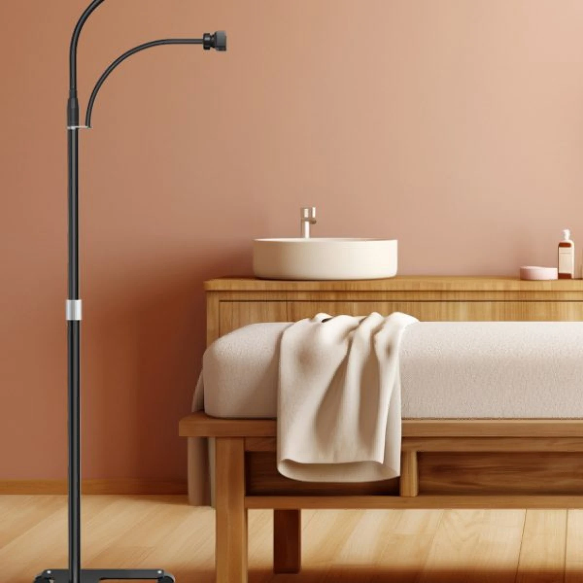 Atmos Floor Lamp Tall Phone Holder Beauty Pros by Native Lighting