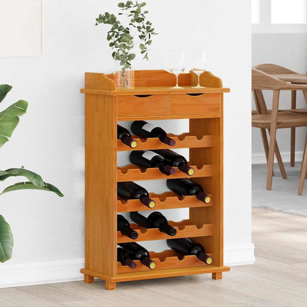 vidaXL VidaXL Wine Rack 90 X 60 X 30 Cm Solid Pine Wood Storage - Wine Rack