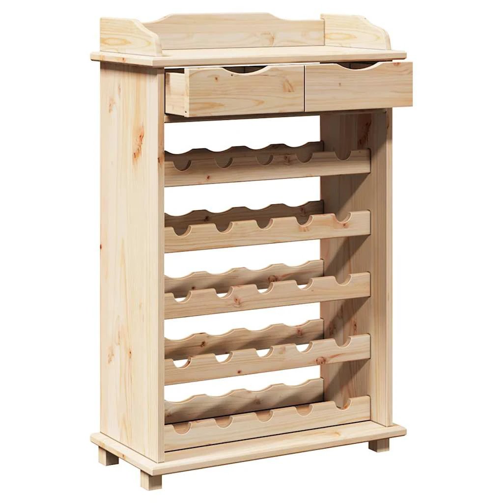 VidaXL Wine Rack 90 X 60 X 30 Cm Solid Pine Wood Storage by vidaXL