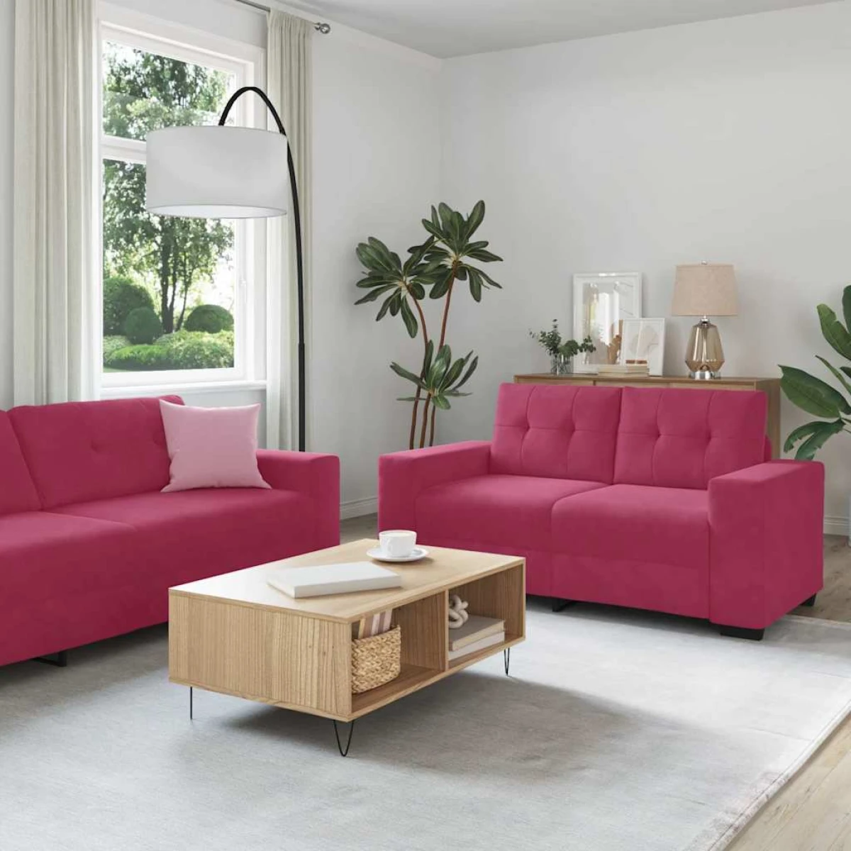 vidaXL VidaXL Sofa Set 221x78x80 Cm Velvet For Living Room - Sofa