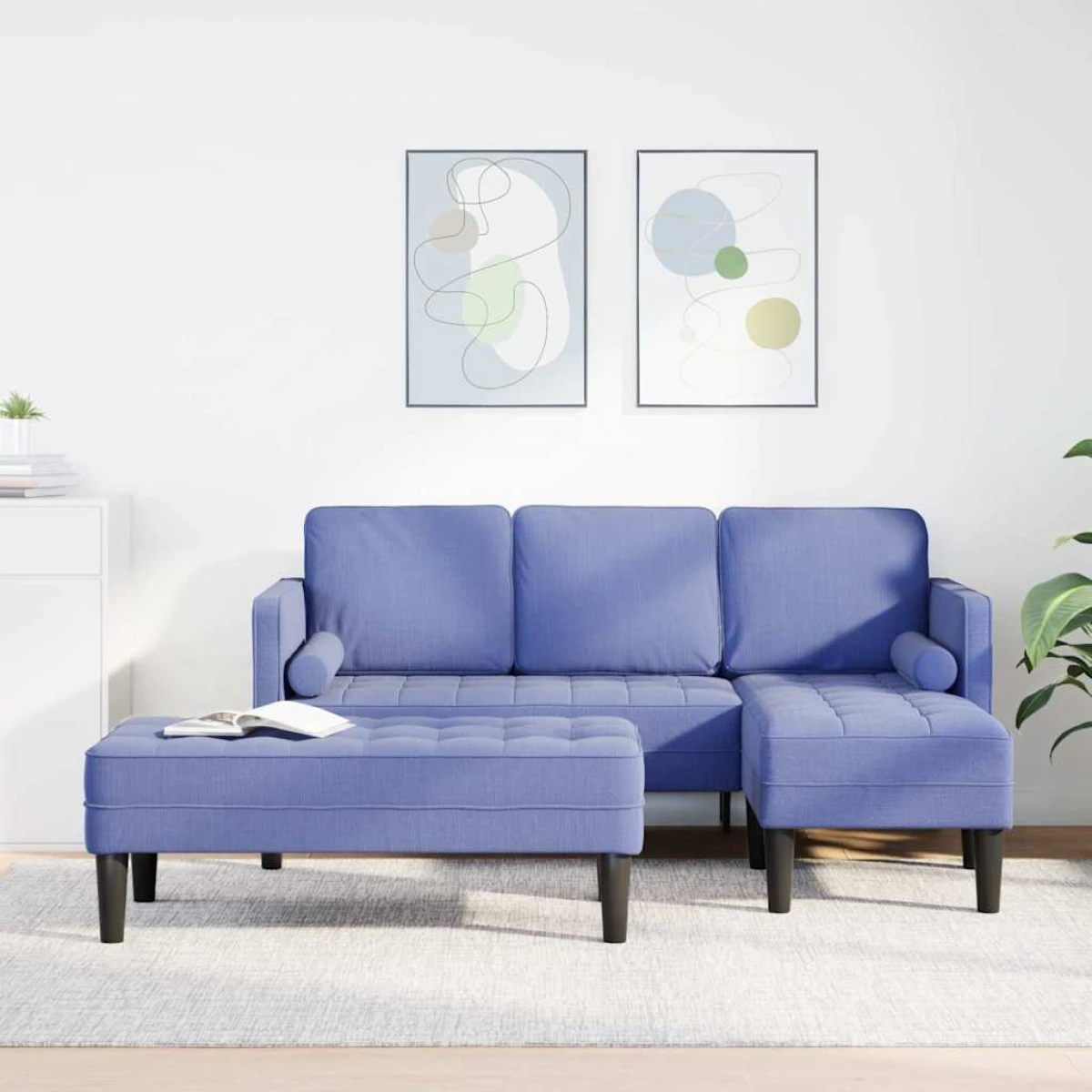 VidaXL Sofa Set 173x131x67 cm Soft Touch Grey Living Room by vidaXL