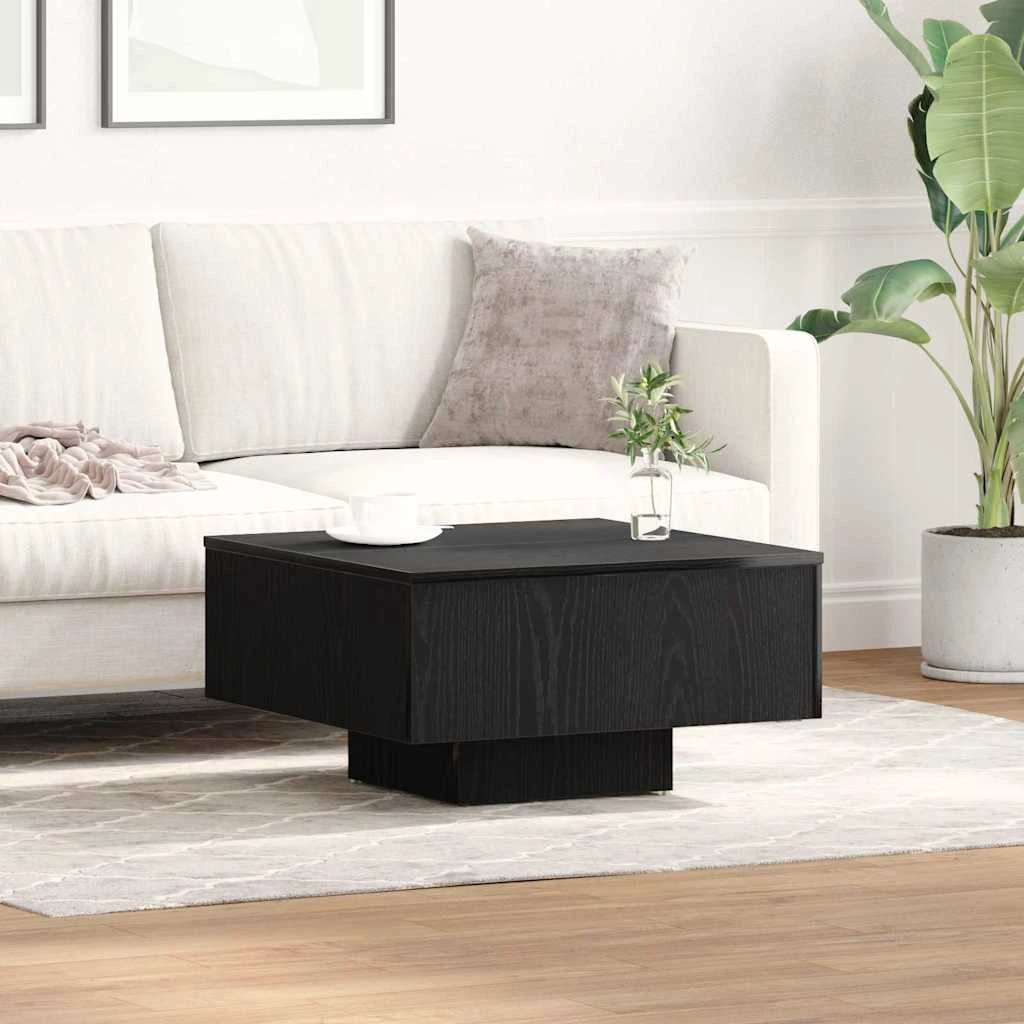 VidaXL Coffee Table 60x60x31.5 Cm Smoked Oak Engineered Wood Living Room Decor Piece by vidaXL