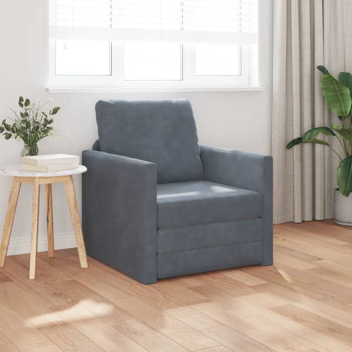 vidaXL VidaXL Floor Sofa Bed 122x70x60 Velvet For Home Lounge - Sofa Bed