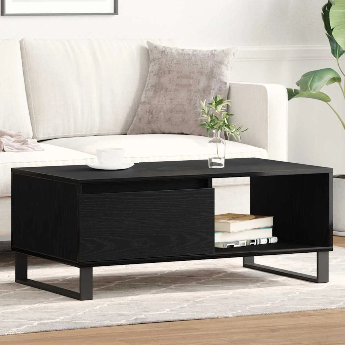vidaXL Coffee Table 90x50x36.5 Engineered Wood Living Room by vidaXL