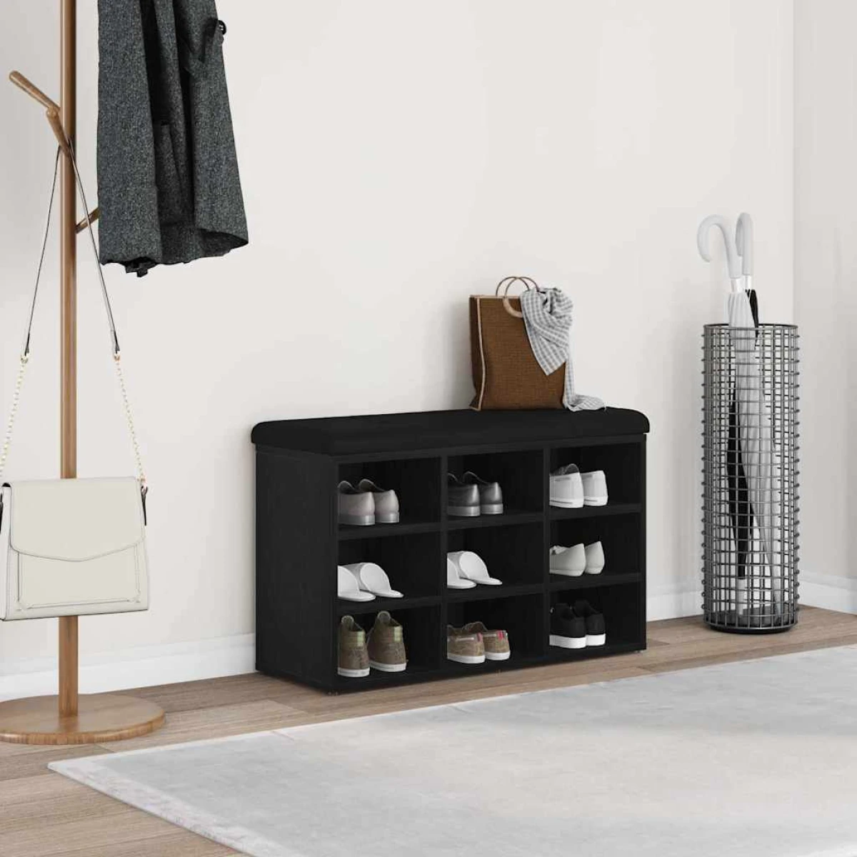 vidaXL Shoe Bench 82x32x50 cm Engineered Wood by vidaXL