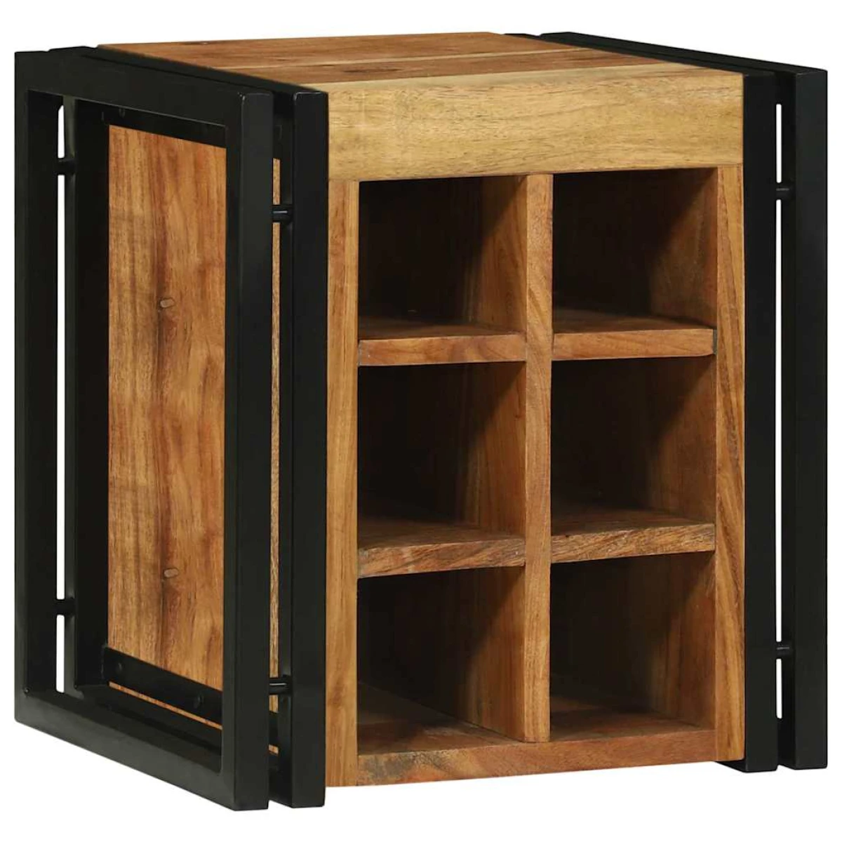 VidaXL Wine Rack 34.5x35x39 cm Solid Mango Wood For Kitchen by vidaXL