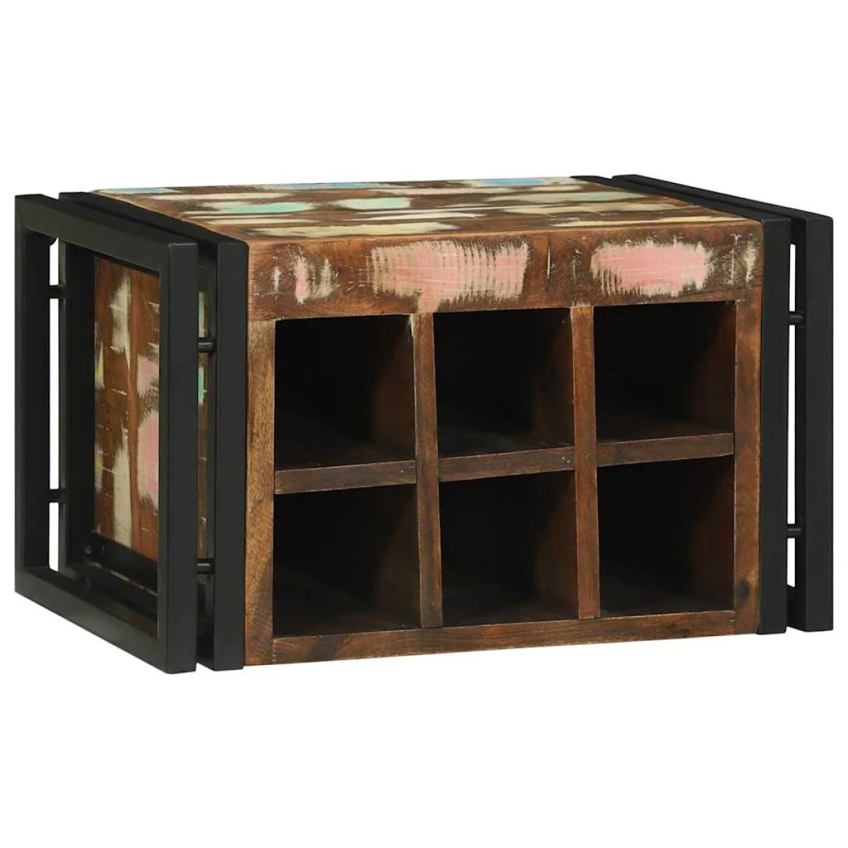 vidaXL VidaXL Wine Rack 34.5x35x39 cm Solid Mango Wood For Kitchen - Wine Rack