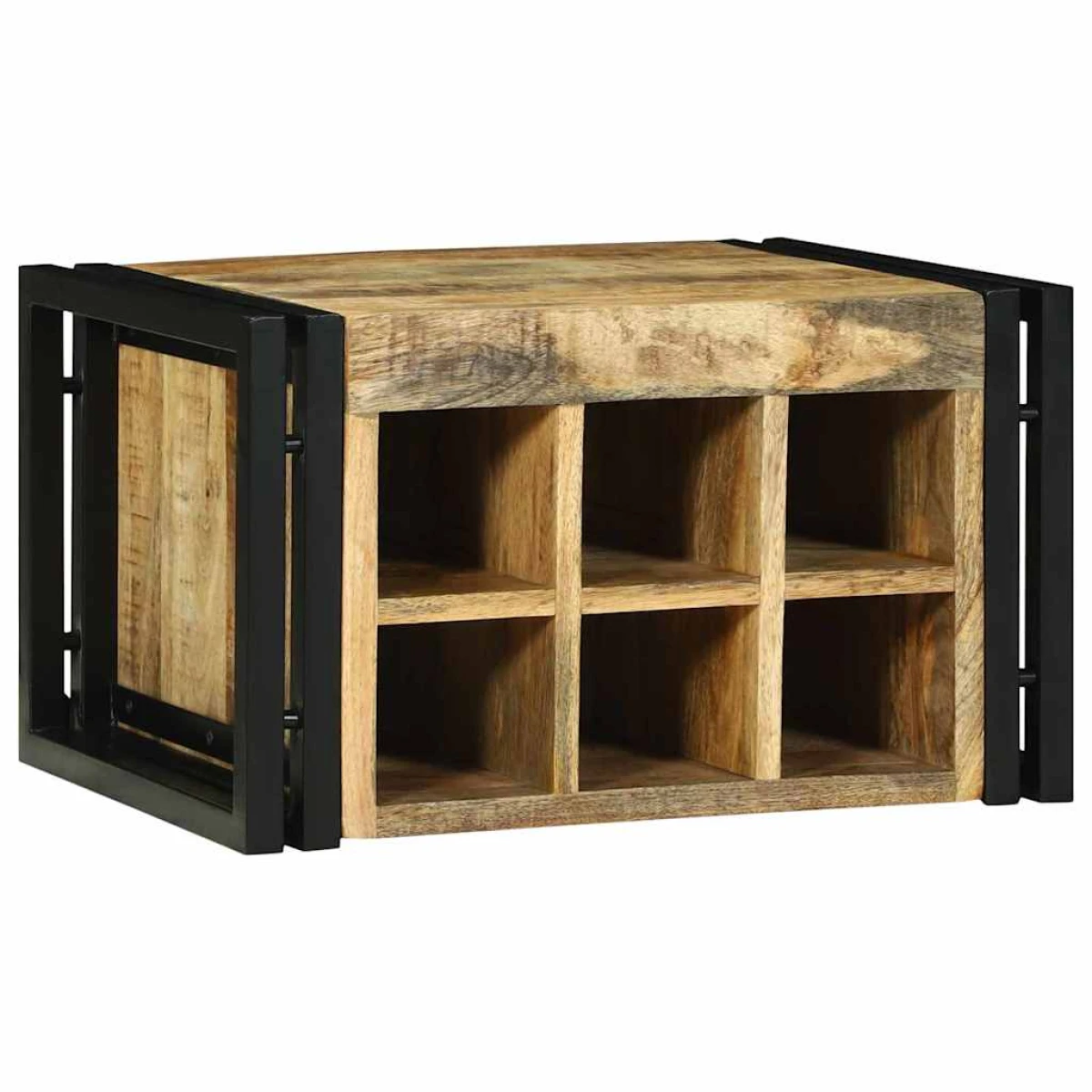vidaXL VidaXL Wine Rack 34.5x35x39 cm Solid Mango Wood For Kitchen - Wine Rack