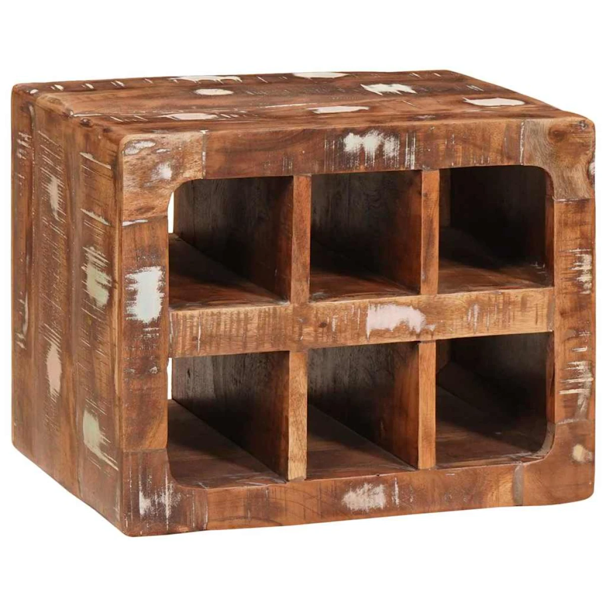 vidaXL VidaXL Wall Mounted Wine Rack 44x30x35 Rustic Mango Wood - Wine Rack