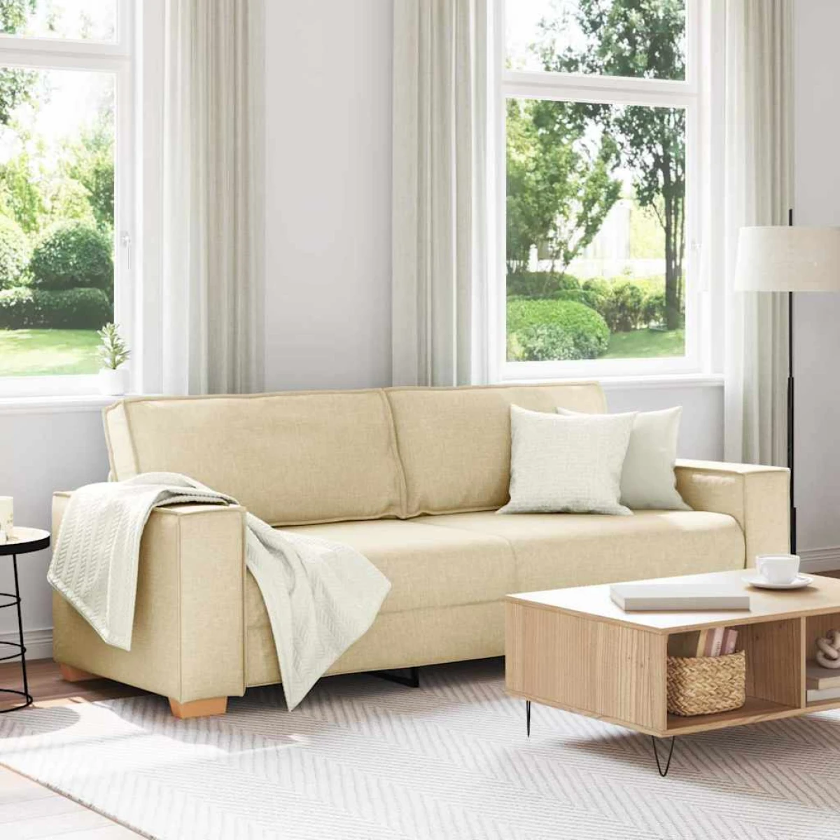 VidaXL 3 Seater Sofa 220x78x84 cm Cushioned Living Room by vidaXL