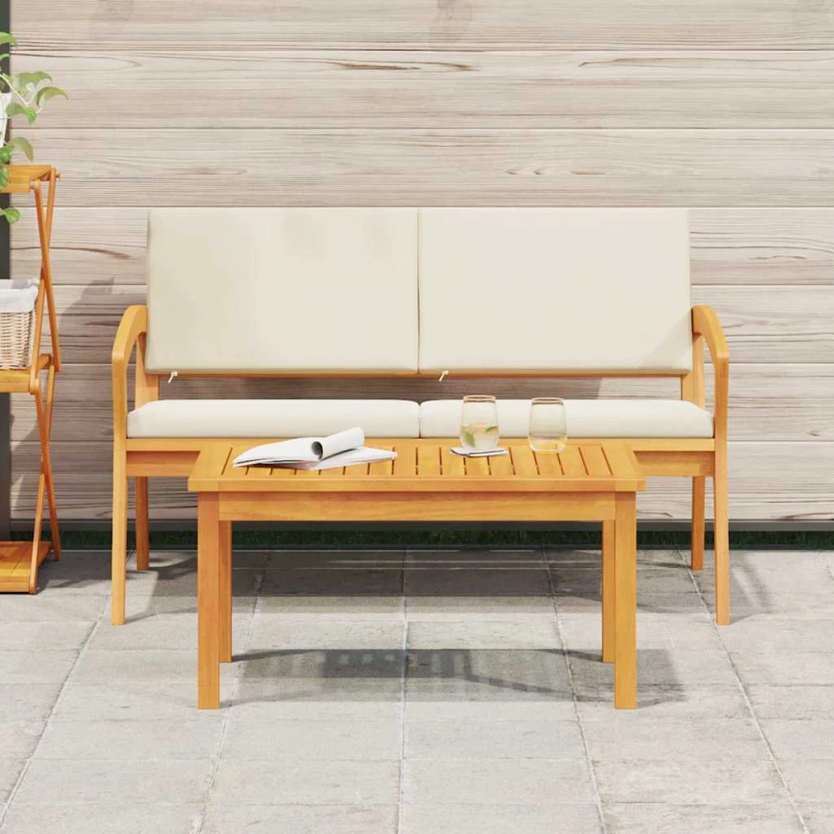 VidaXL Coffee Table Solid Acacia Brown Outdoor Garden by vidaXL