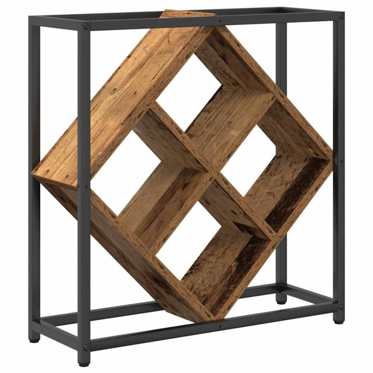 vidaXL VidaXL Wine Rack 51x18x52.5 cm Black Engineered Wood At Home - Wine Rack