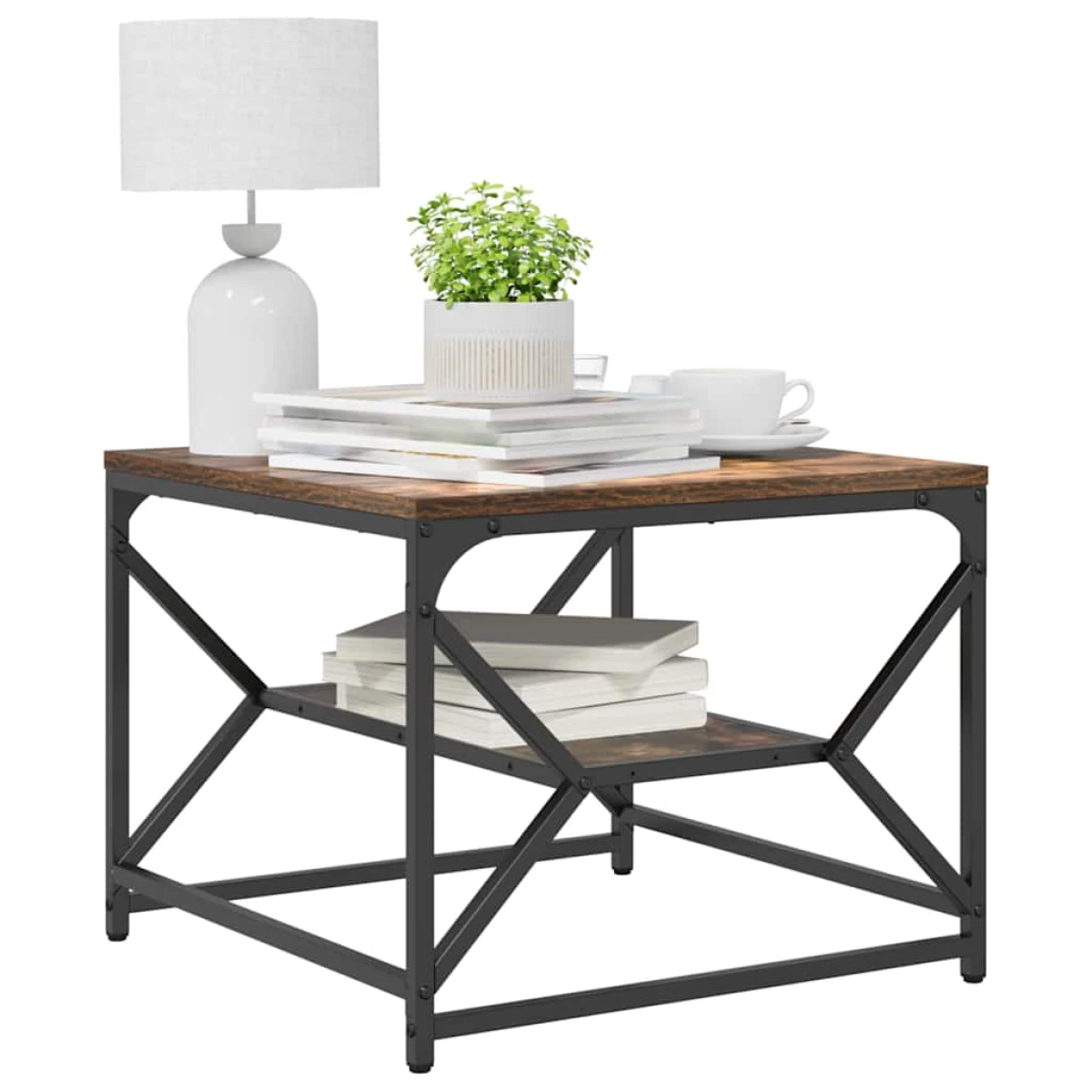 VidaXL Coffee Table 51x50x40 cm Black Oak Modern Lounge by vidaXL
