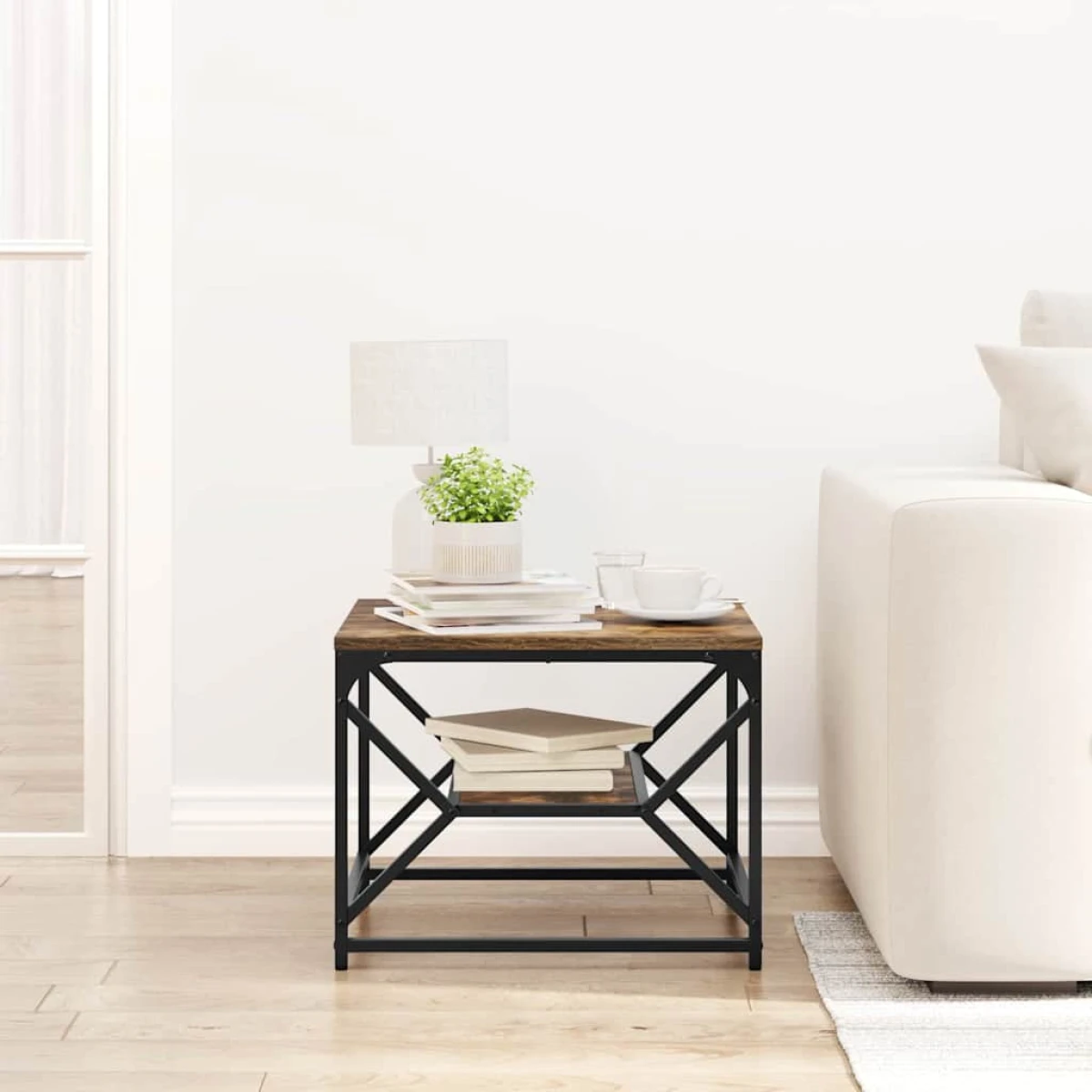 vidaXL VidaXL Coffee Table 51x50x40 cm Black Oak Modern Lounge - Coffee Table