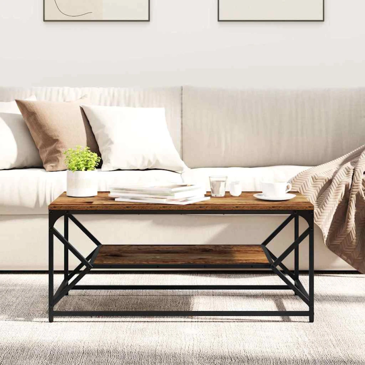 VidaXL Coffee Table 51x50x40 cm Black Oak Modern Lounge by vidaXL