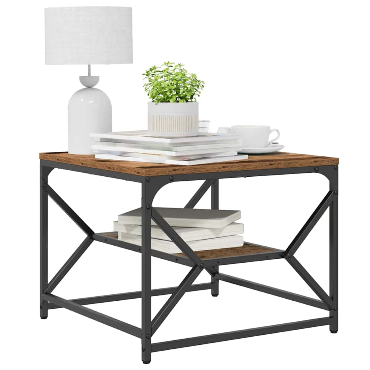 vidaXL VidaXL Coffee Table 51x50x40 cm Black Oak Modern Lounge - Coffee Table