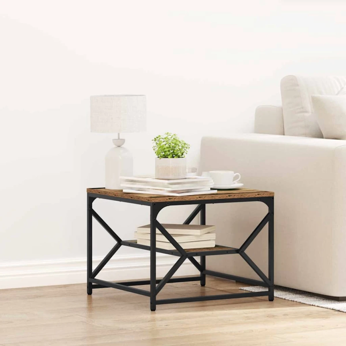 vidaXL VidaXL Coffee Table 51x50x40 cm Black Oak Modern Lounge - Coffee Table