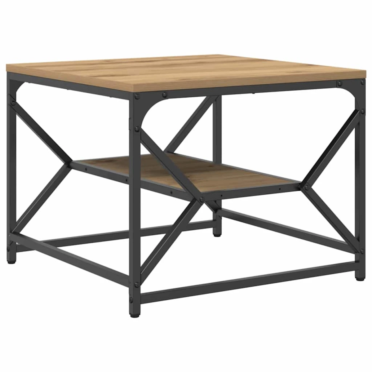 VidaXL Coffee Table 51x50x40 cm Black Oak Modern Lounge by vidaXL