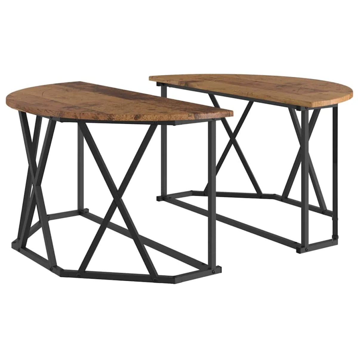 vidaXL VidaXL Coffee Table 80x80x42 cm Black Oak Matte Living Room - Coffee Table