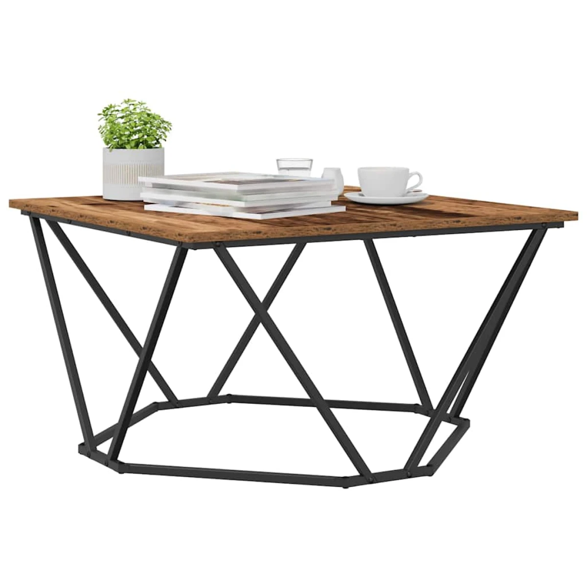 vidaXL VidaXL Coffee Table 80x80x45 cm Black Oak Living Room - Coffee Table