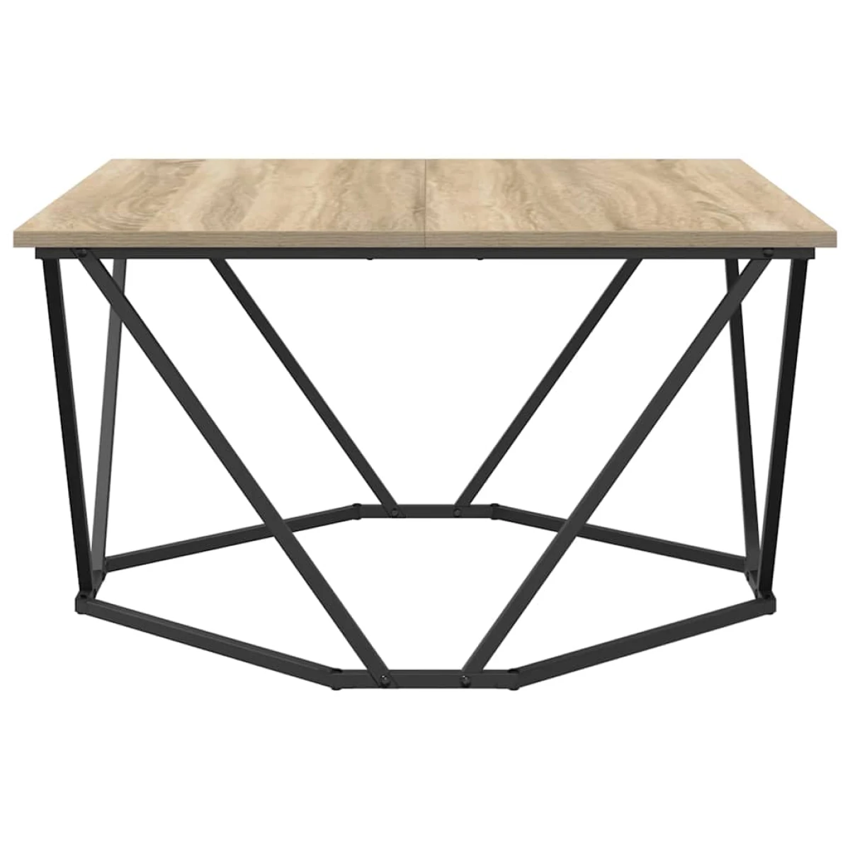vidaXL VidaXL Coffee Table 80x80x45 cm Black Oak Living Room - Coffee Table