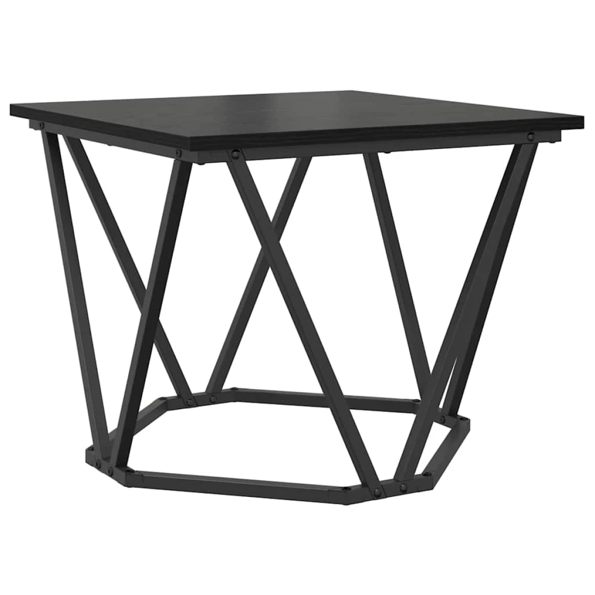 vidaXL VidaXL Coffee Tables 50 x 50 x 40 cm Black Oak Set of 3 - Coffee Table