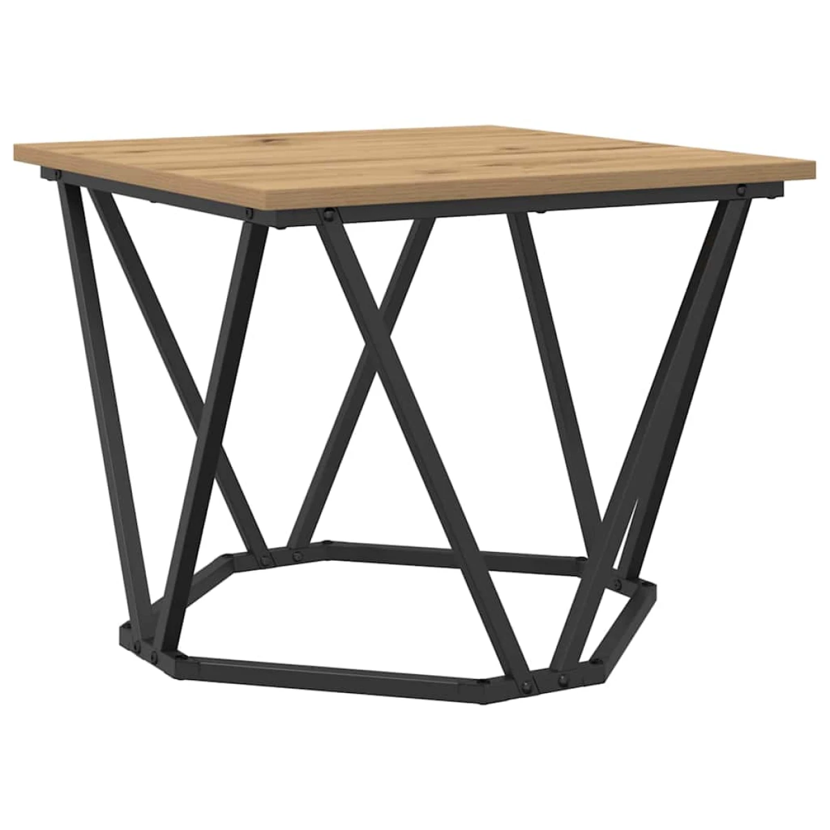 VidaXL Coffee Tables 50 x 50 x 40 cm Black Oak Set of 3 by vidaXL