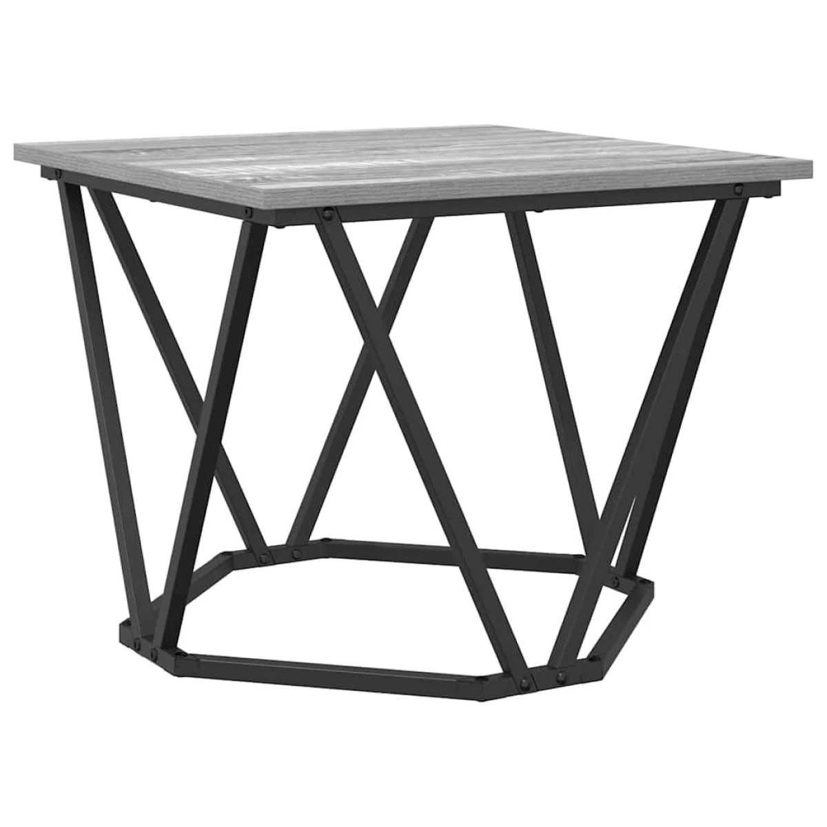 vidaXL VidaXL Coffee Tables 50 x 50 x 40 cm Black Oak Set of 3 - Coffee Table