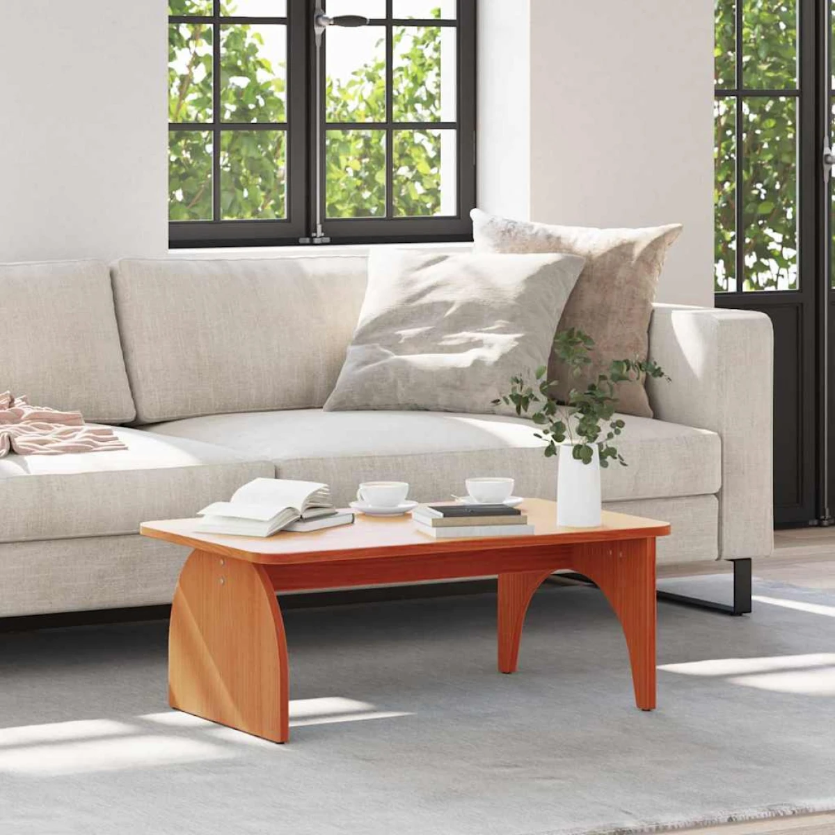 vidaXL VidaXL Coffee Table 80 x 50 x 31 cm Natural Pine Living Room - Coffee Table