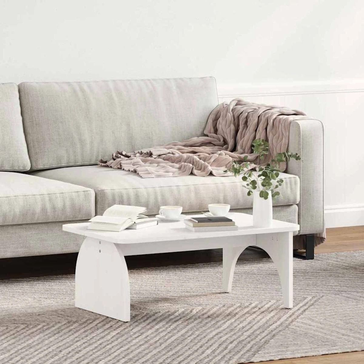 VidaXL Coffee Table 80 x 50 x 31 cm Natural Pine Living Room by vidaXL