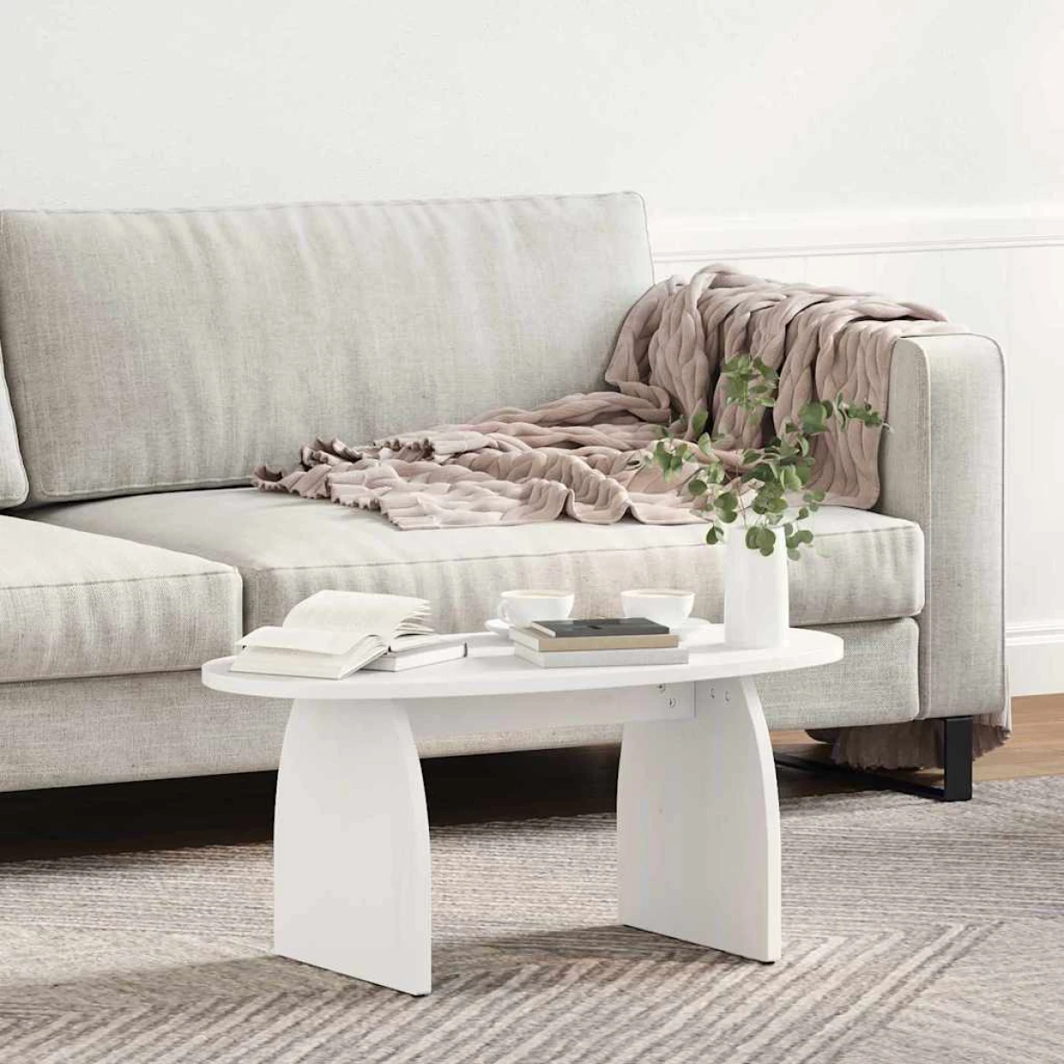 vidaXL VidaXL Coffee Table 80x40x35 cm Natural Pine Living Room - Coffee Table