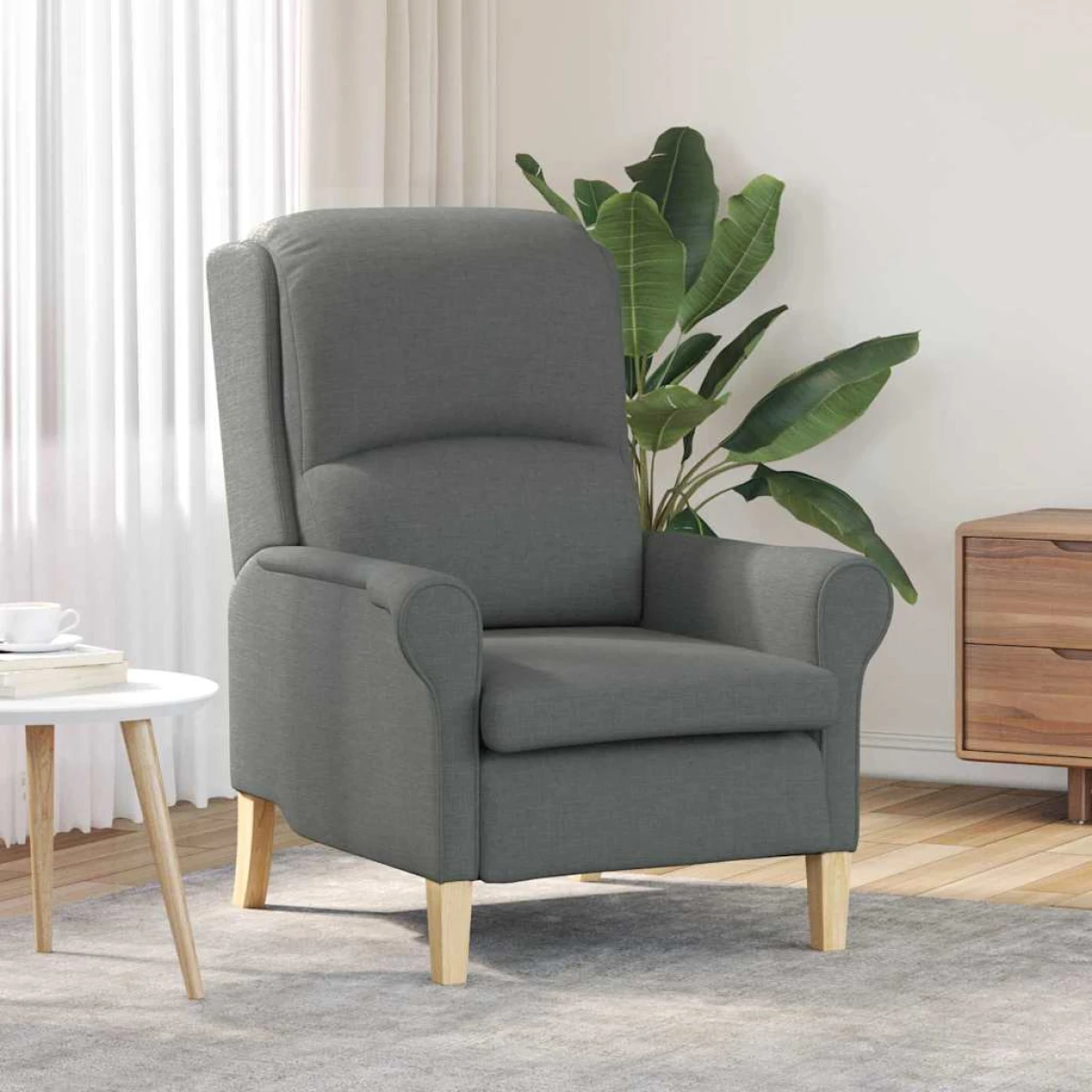 vidaXL VidaXL Armchair 76x94x102 cm Light Grey Fabric Living Room - Armchair