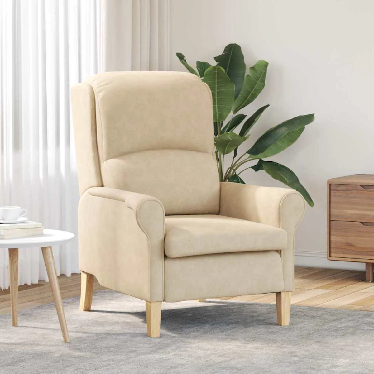 VidaXL Armchair Taupe 76x94x102 Cm Microfibre Living Room by vidaXL