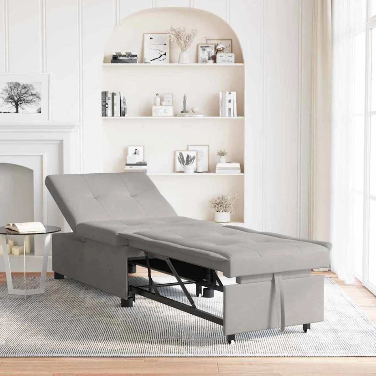 VidaXL Sofa Bed 67x194x82 cm With Cushion for Living Room by vidaXL