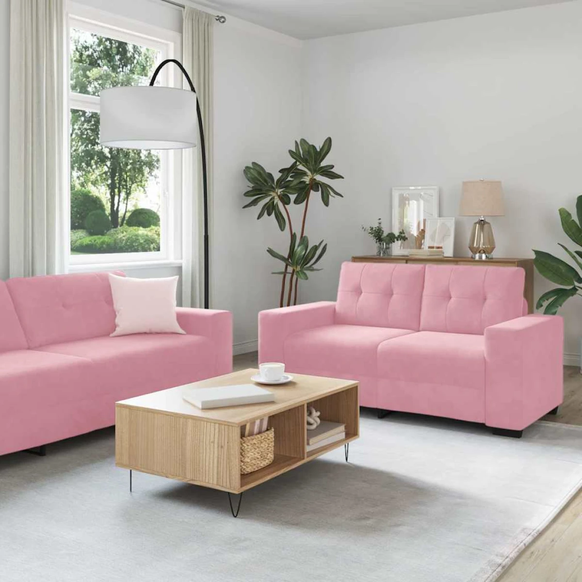vidaXL VidaXL Sofa Set 221x78x80 Cm Velvet For Living Room - Sofa