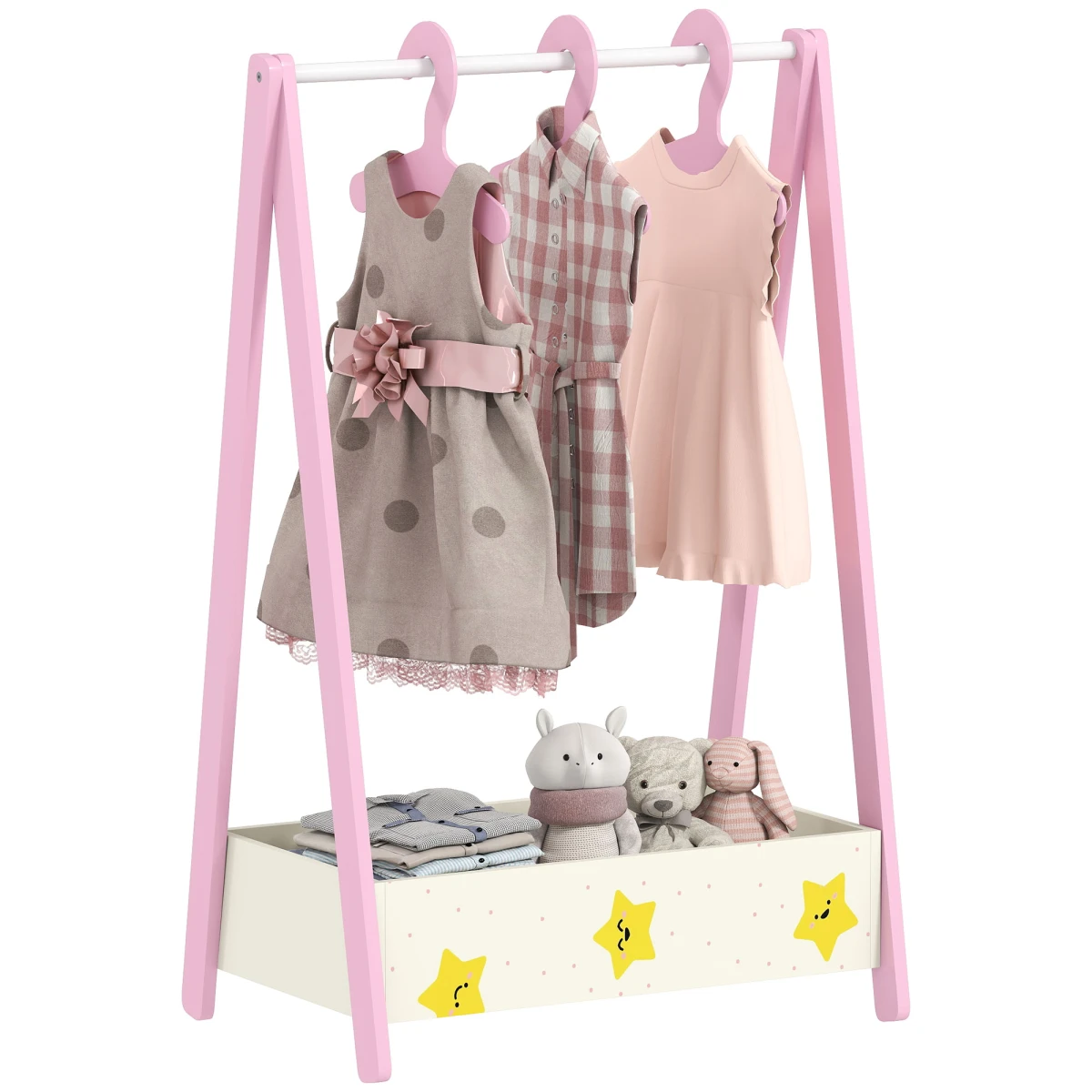 AIYAPLAY AIYAPLAY Baby Clothes Rack Small With Hangers For Kids - Wardrobe