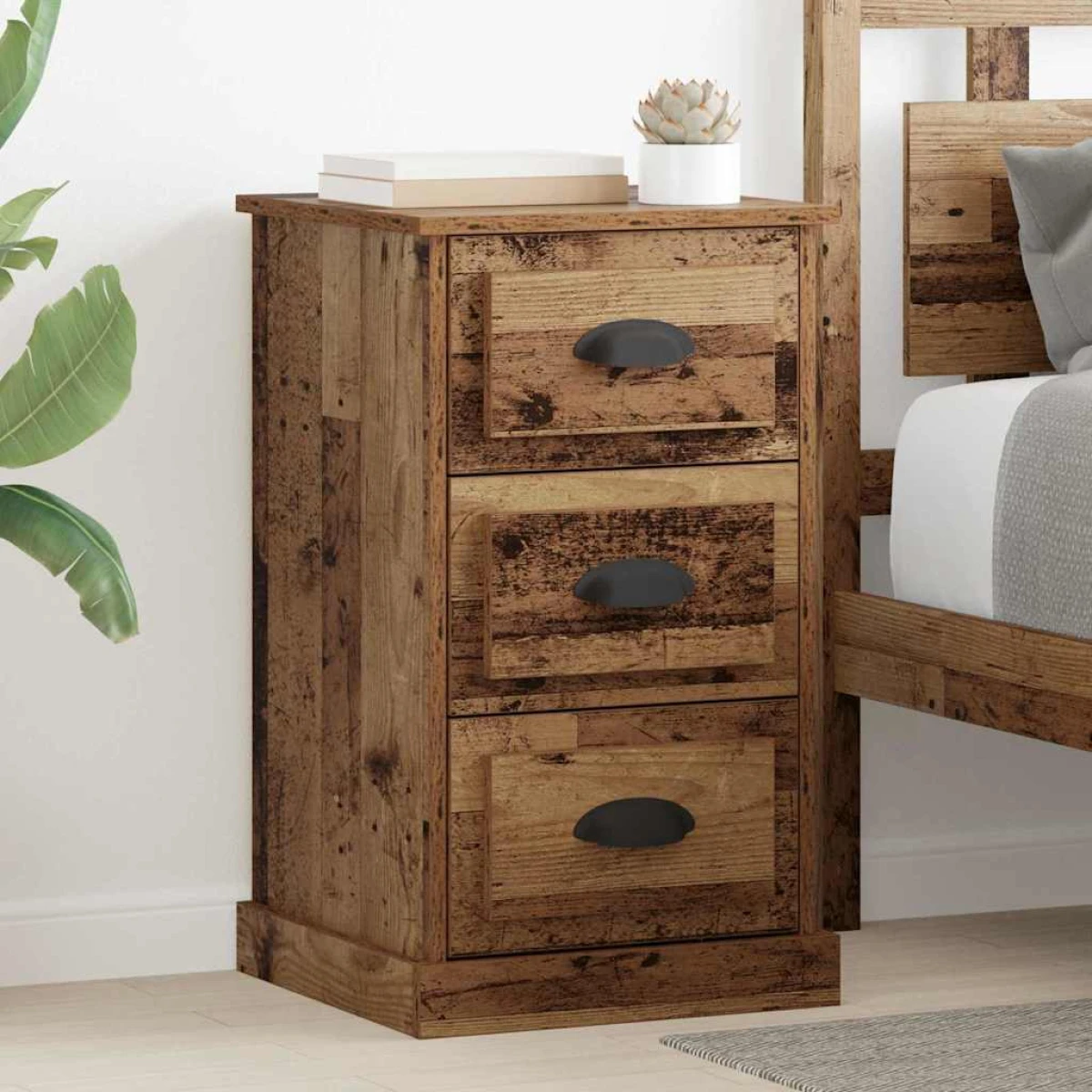 vidaXL VidaXL Bedside Cabinet 39x39x67 Engineered Wood - Bedside Table