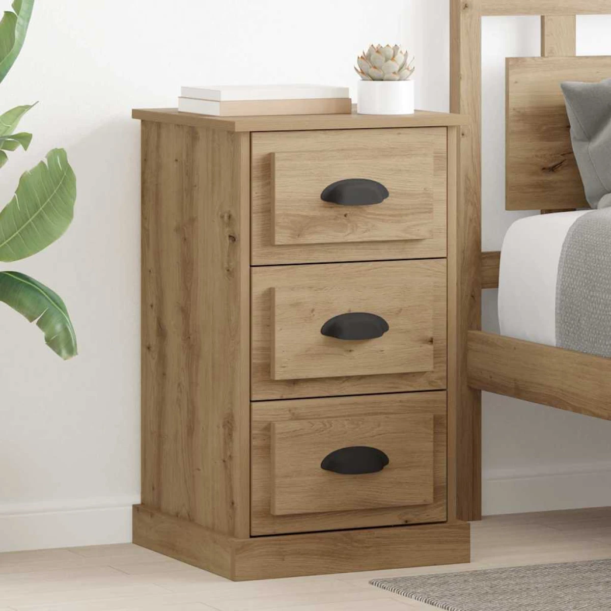 VidaXL Bedside Cabinet 39x39x67 Engineered Wood by vidaXL