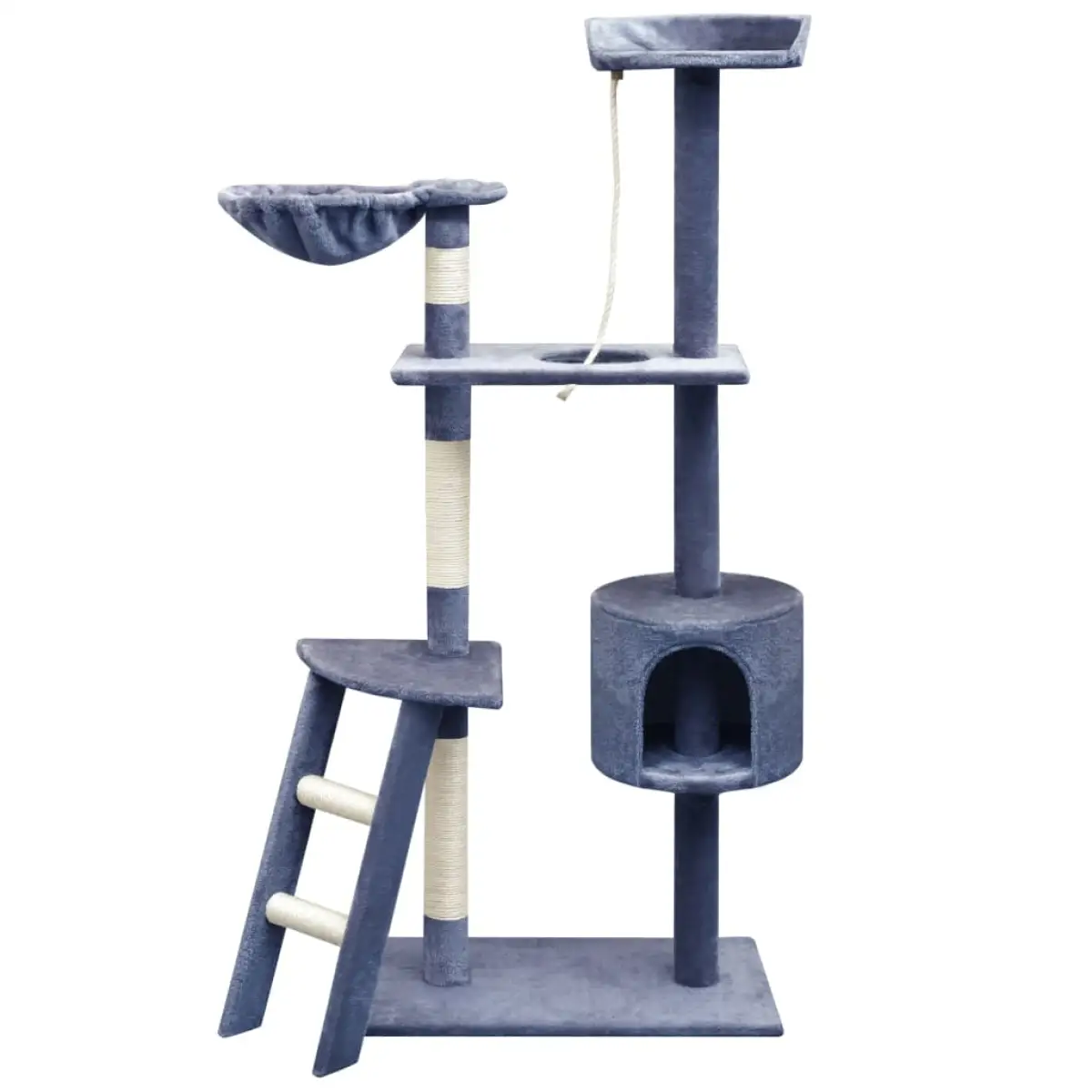 vidaXL vidaXL Cat Tree with Sisal Scratching Posts 125 cm Grey - Cat Tree
