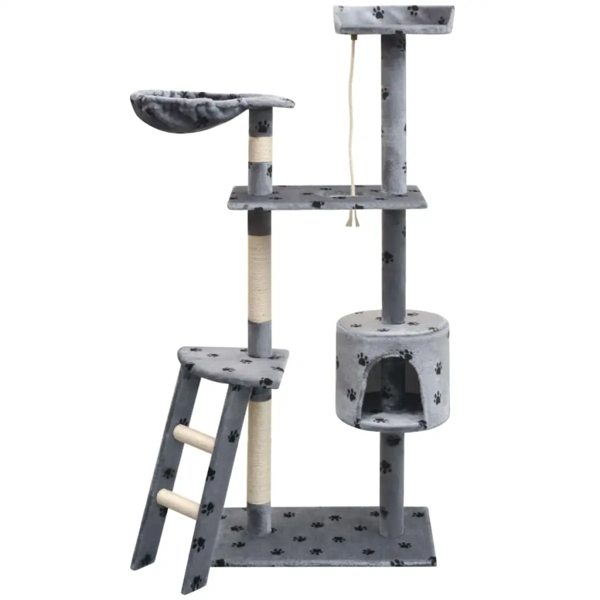 vidaXL vidaXL Cat Tree with Sisal Scratching Posts 125 cm Grey - Cat Tree